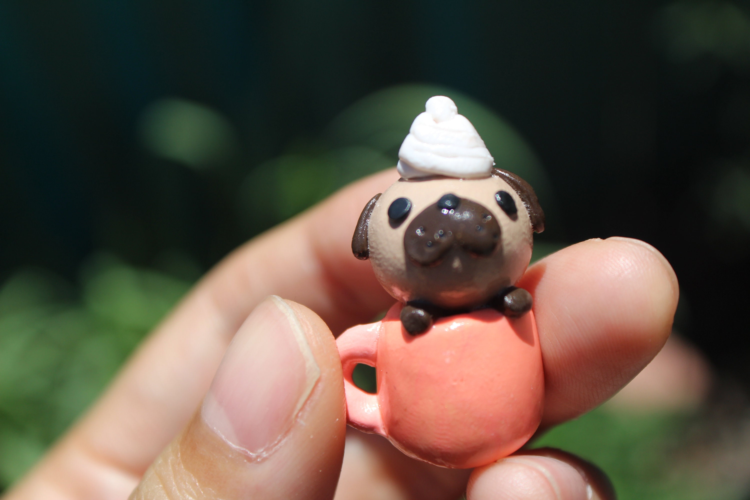 Polymer Clay Pug in a Mug Etsy