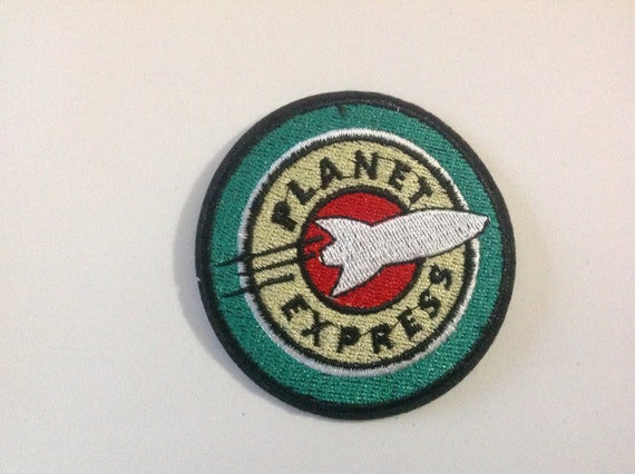 3/" Planet Express Logo Embroidered Iron On Patch futurama space ship USA