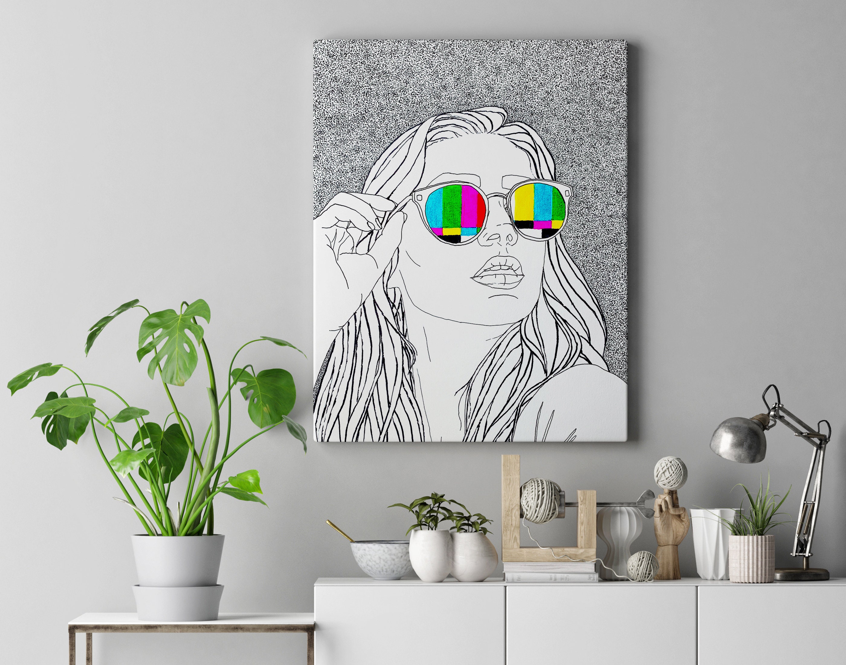 2020 Vision, Modern Art, Contemporary, Wall Art, Pen & Ink ...