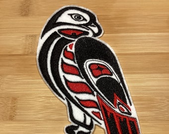 Embroidered Native Tribal Totem Pole Eagle Patch 4.5” x 6” inches by Twistedstitcher2018 Located in Abbotsford BC Canada