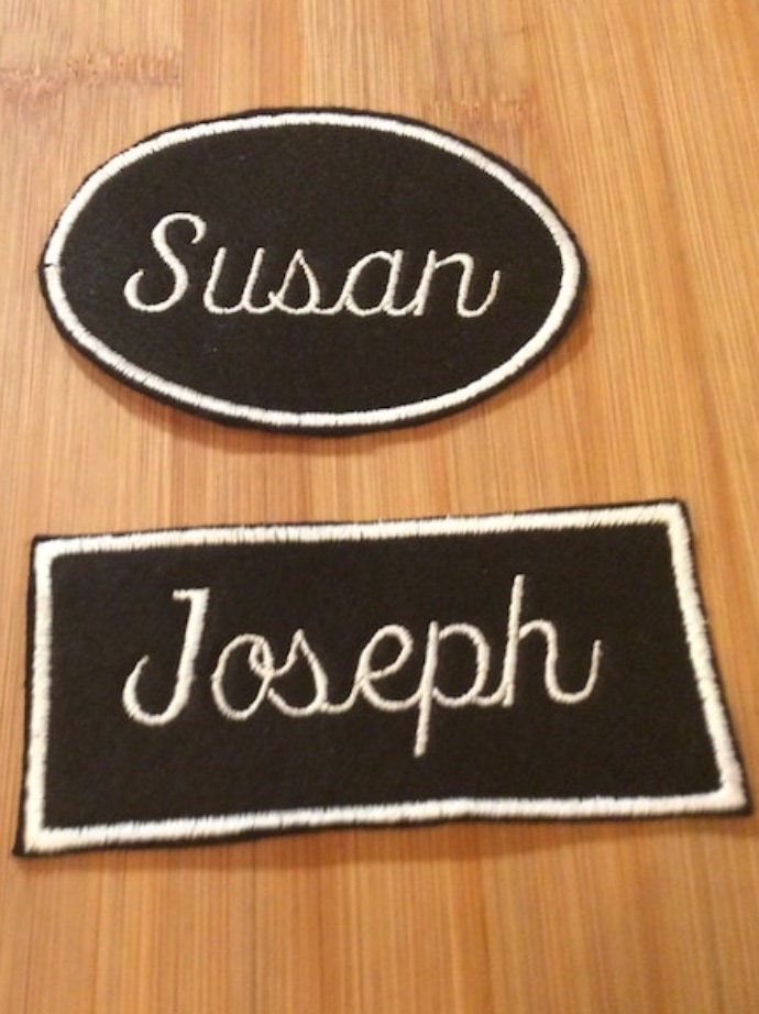 Embroidered Name Tag Sew/Iron-On Style Patch, Any Name Any Color Name Tag Patch by TwistedStitcher 2018 Located in Abbotsford BC Canada - Thumbnail 6