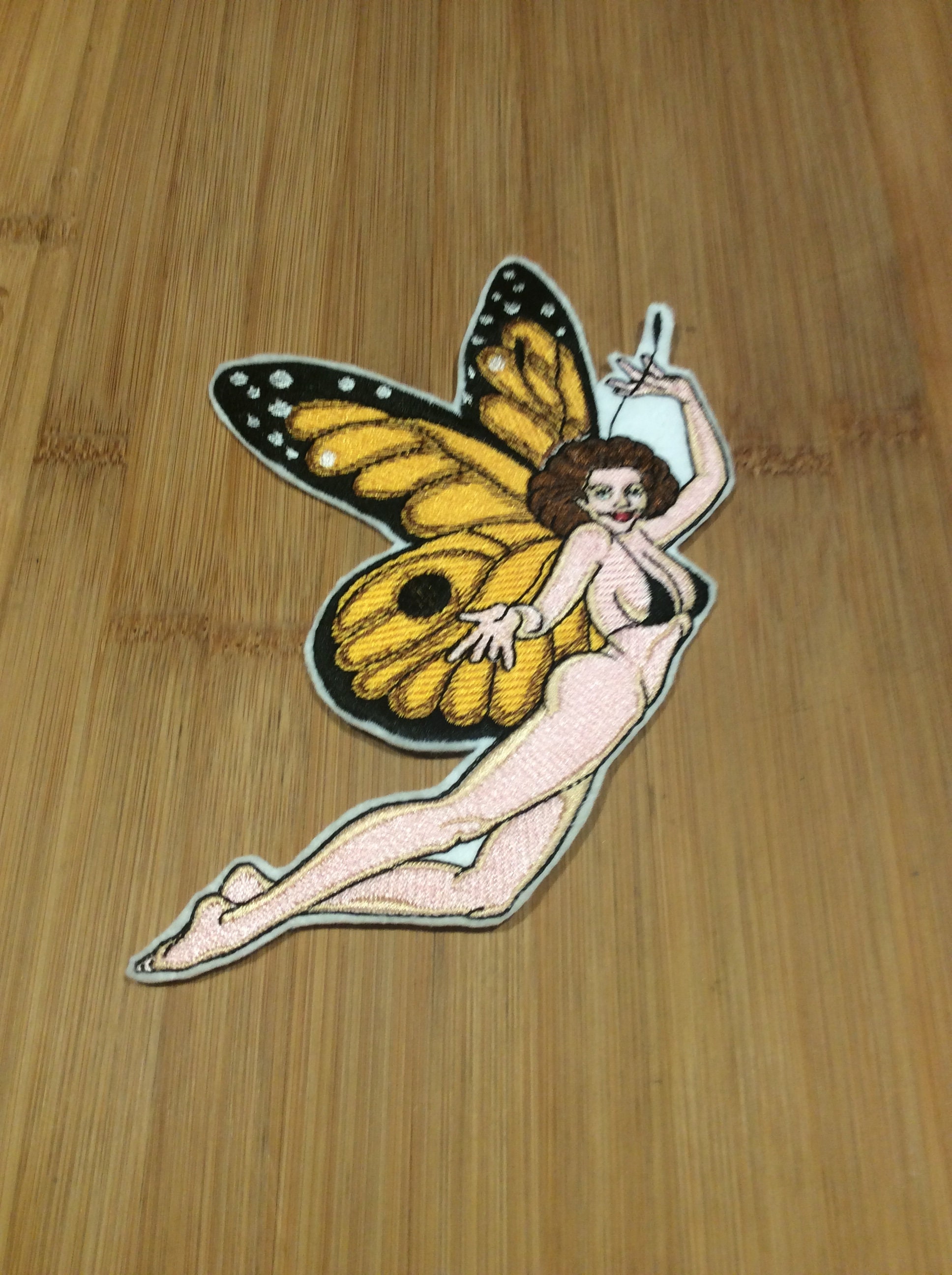 Embroidered Sexy Monarch Butterfly Fairy Sew/Iron-On Patch by Twistedstitcher 2018 Located in Abbotsford BC Canada - Thumbnail 6
