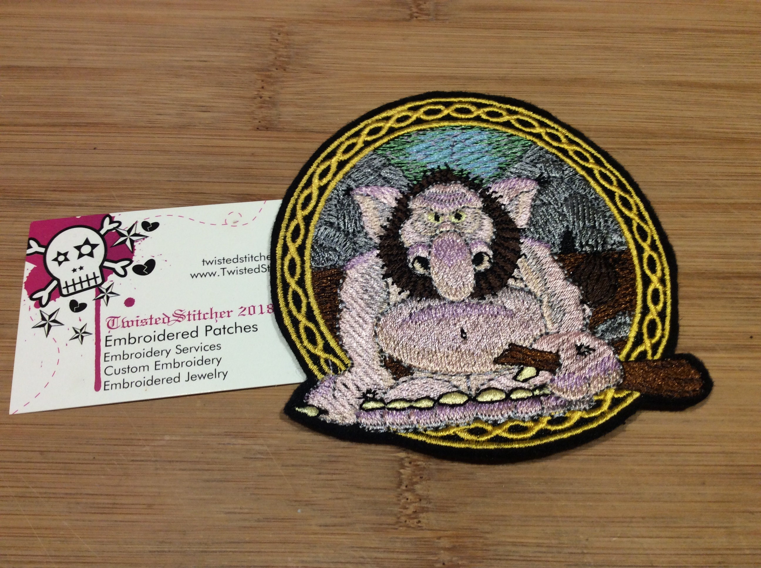 Embroidered Troll Patch Iron/Sew-On Mystical Creature Patch 2 Sizes Available by Twistedstitcher 2018 Located in Abbotsford BC Canada - Thumbnail 2