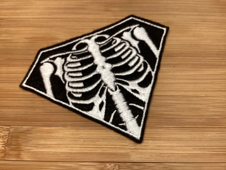 Skeleton Unit Patch Embroidered X-ray Skeleton Image Patch by Twistedstitcher 2018 - Etsy