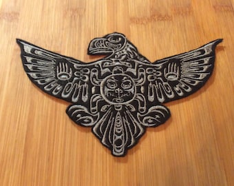 Embroidered Tribal Eagle Full Winged Sew/Iron-On Patch 2 Sizes Available by Twistedstitcher 2018 Located in Abbotsford Bc Canada