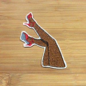 Embroidered Sexy Legs Pin-Up Patch 2 Skintones Available by Twistedstitcher 2018 Located in Abbotsford BC Canada image 10