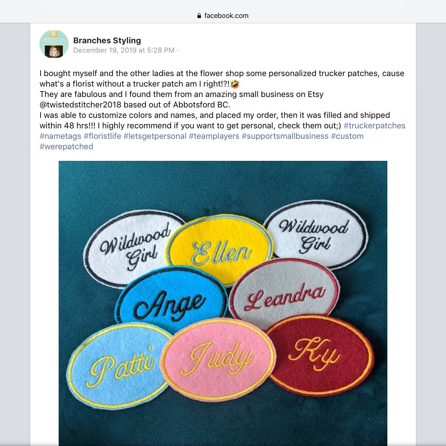 Embroidered Name Tag Sew/Iron-On Style Patch, Any Name Any Color Name Tag Patch by TwistedStitcher 2018 Located in Abbotsford BC Canada - Thumbnail 2