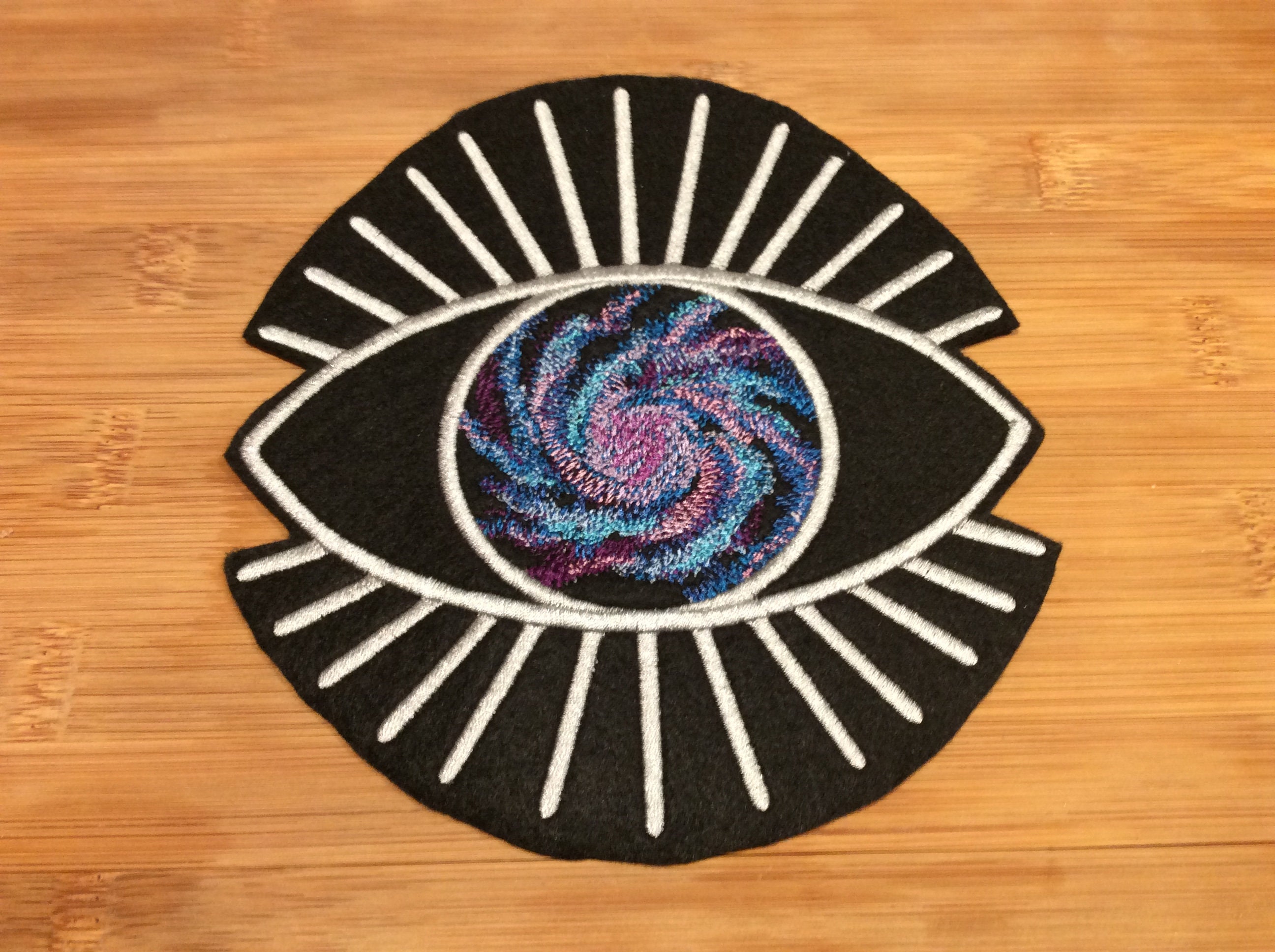 Embroidered Eye of the Galaxy Universe Sew/Iron-On Patch 3 Sizes Available by Twistedstitcher2018 Located in Abbotsford BC Canada