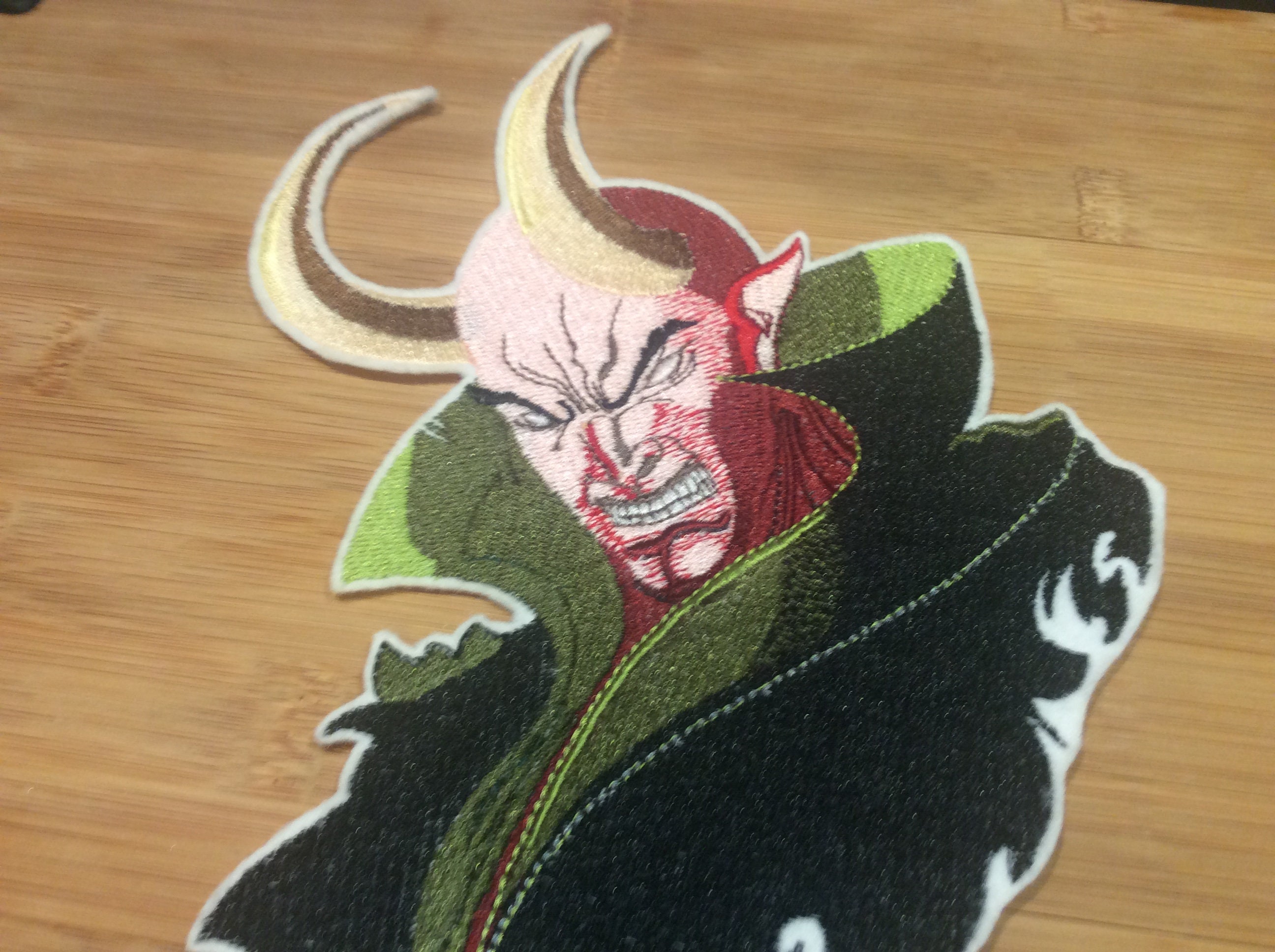 Embroidered Evil Demon Vampire Devil Man with Horns 8.22” x 5.50”inches Back Patch  - Thumbnail 7