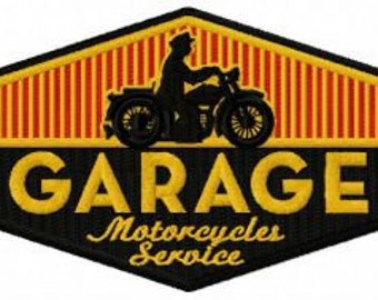 Embroidered Motorcycle Garage Service Bikers Patch 4 Sizes Available by Twistedstitcher 2018 Located in Abbotsford BC Canada