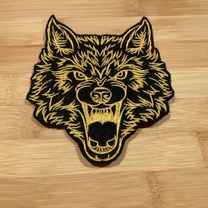 Embroidered Vicious Wolf Muzzle Sew/Iron-On Patch 2 Sizes Available by Twistedstitcher 2018 Located in Abbotsford Bc Canada