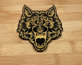 Embroidered Vicious Wolf Muzzle Sew/Iron-On Patch 2 Sizes Available by Twistedstitcher 2018 Located in Abbotsford Bc Canada