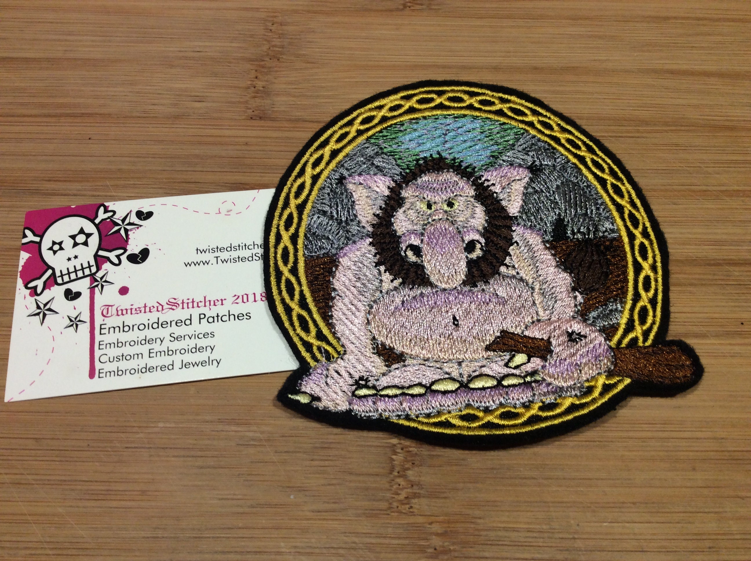 Embroidered Troll Patch Iron/Sew-On Mystical Creature Patch 2 Sizes Available by Twistedstitcher 2018 Located in Abbotsford BC Canada - Thumbnail 3