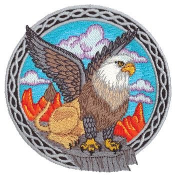 Embroidered Winged Griffin Mystical Creature Sew/Iron-On Patch 2 Sizes Available by Twistedstitcher 2018 Located in Abbotsford BC Canada - Thumbnail 4