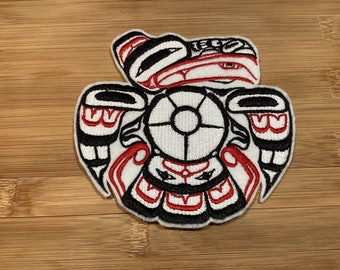 Brodé Native Tribal Totem Pole Eagle Patch 3 tailles disponibles par Twistedstitcher2018 Situé à Abbotsford BC Canada