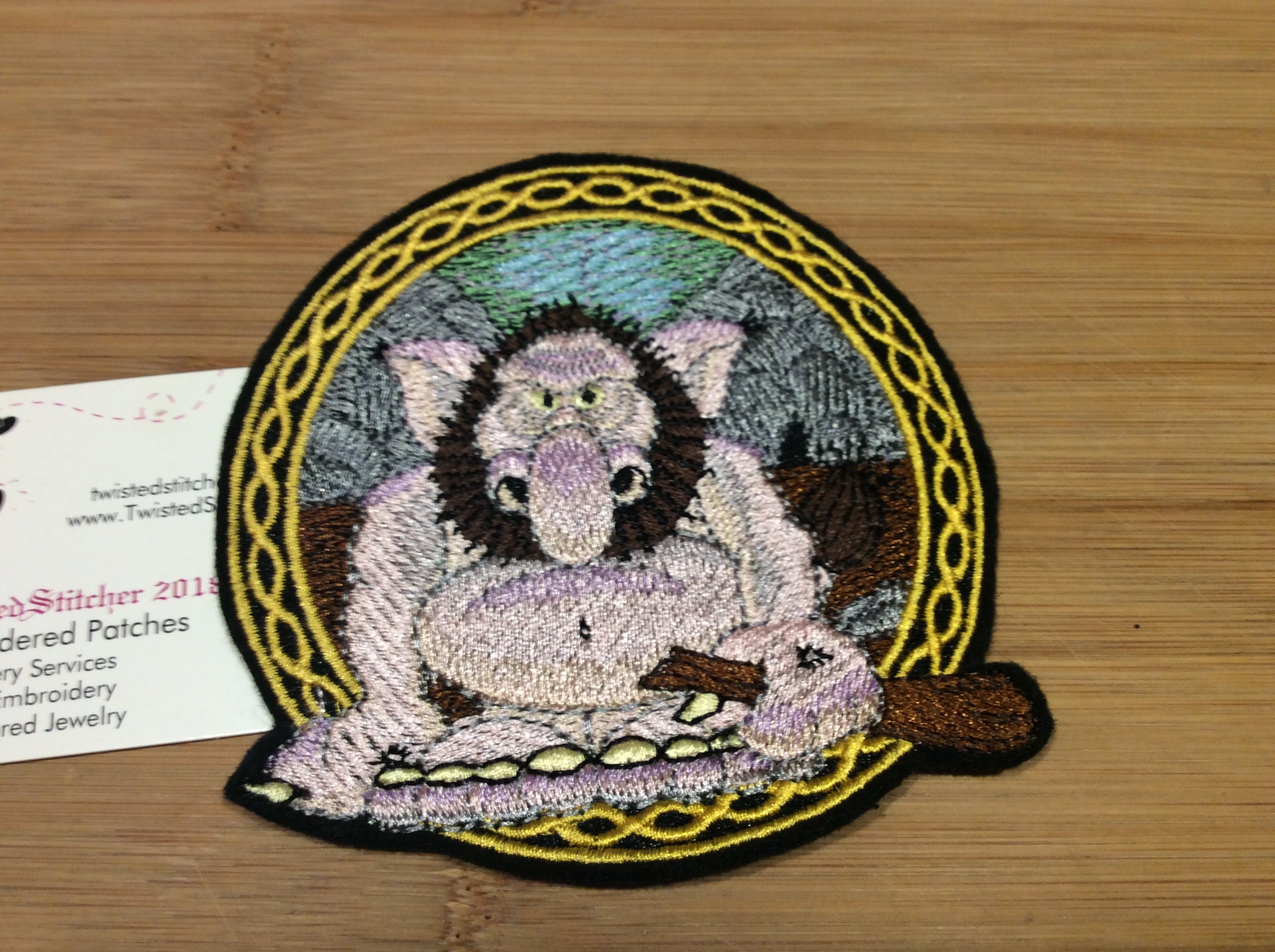 Embroidered Troll Patch Iron/Sew-On Mystical Creature Patch 2 Sizes Available by Twistedstitcher 2018 Located in Abbotsford BC Canada - Thumbnail 4