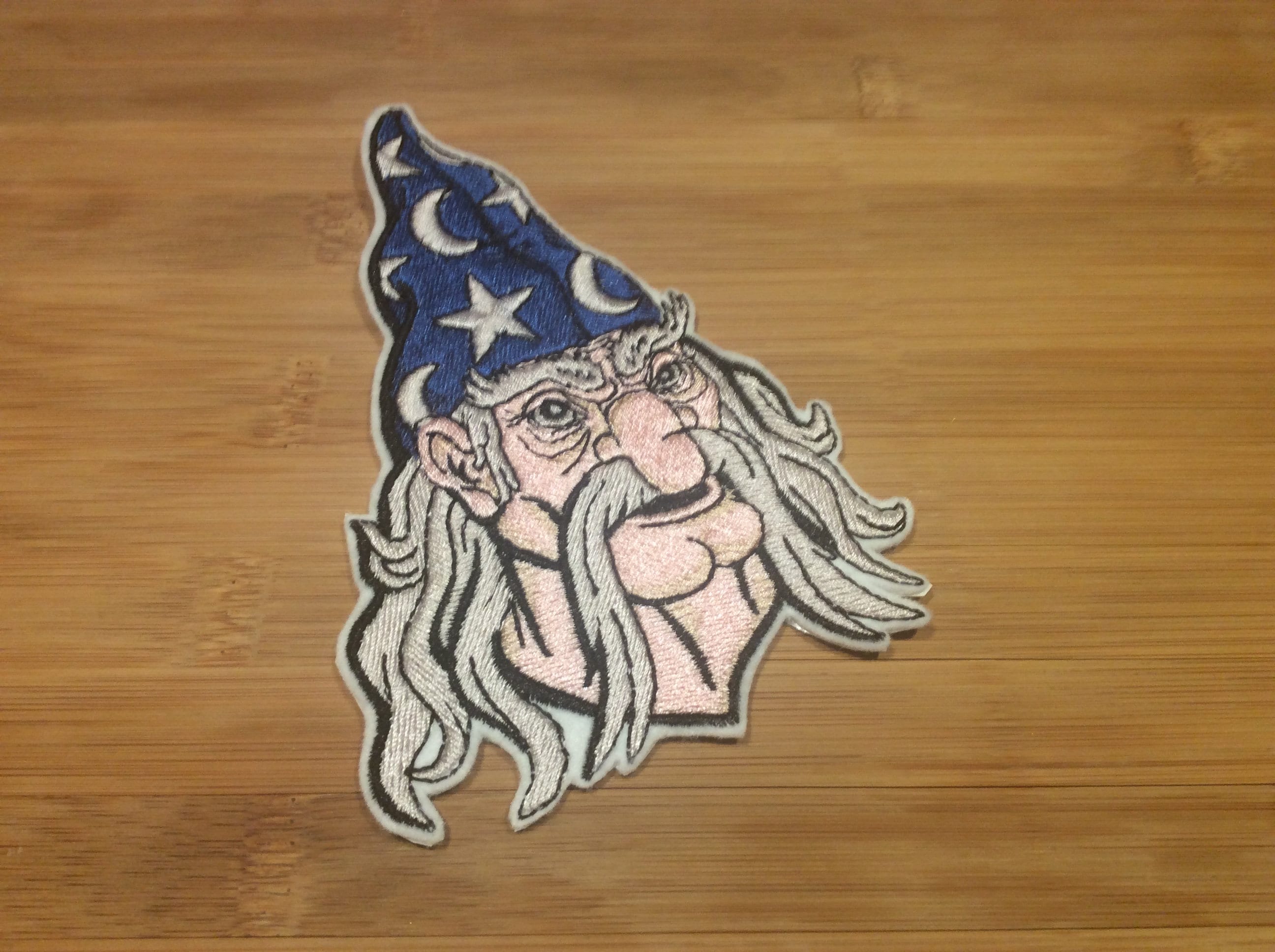 Embroidered Mystical Wizard Head Face Sew/Iron-On Patch by Twistedstitcher 2018 Located in Abbotsford BC Canada - Thumbnail 6