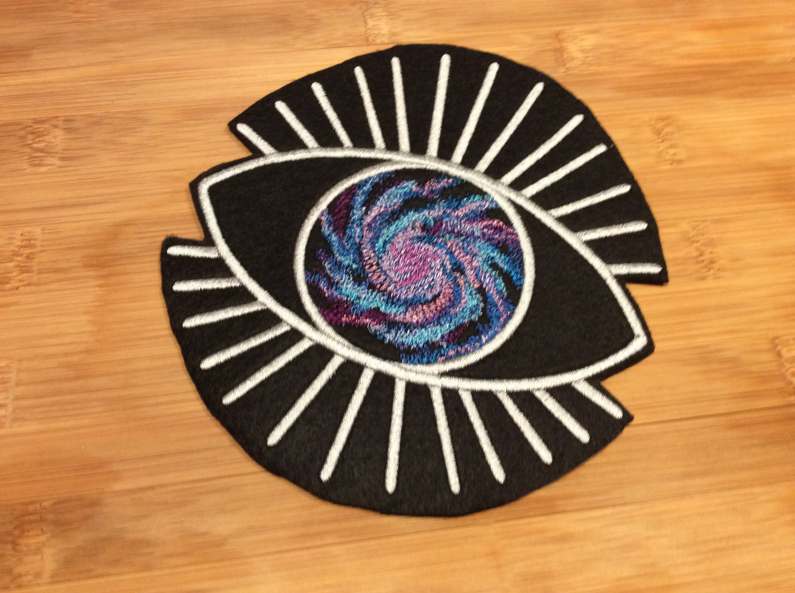 Embroidered Eye of the Galaxy Universe Sew/Iron-On Patch 3 Sizes Available by Twistedstitcher2018 Located in Abbotsford BC Canada - Thumbnail 6