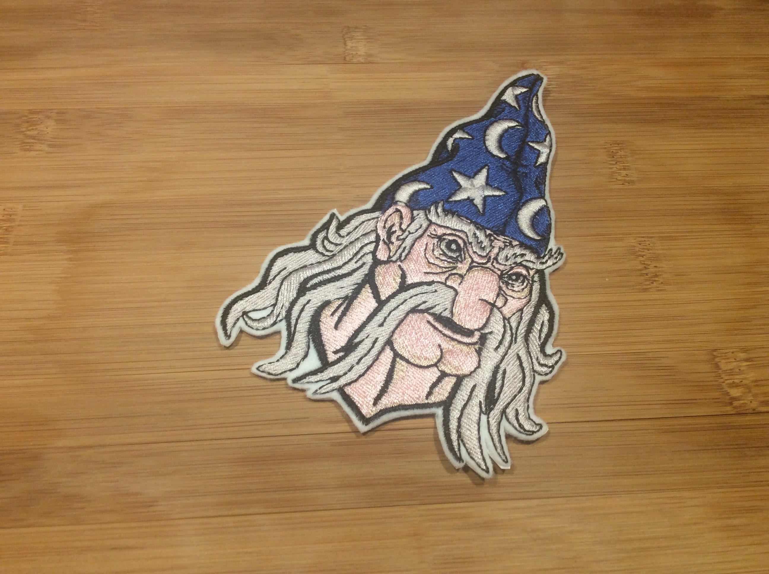 Embroidered Mystical Wizard Head Face Sew/Iron-On Patch by Twistedstitcher 2018 Located in Abbotsford BC Canada - Thumbnail 7