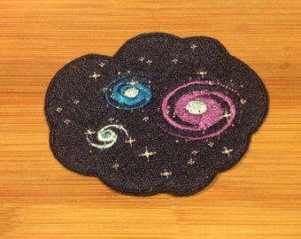 Embroidered Space Galaxies Sew/Iron-On Patch by Twistedstitcher 2018 Located in Abbotsford BC Canada