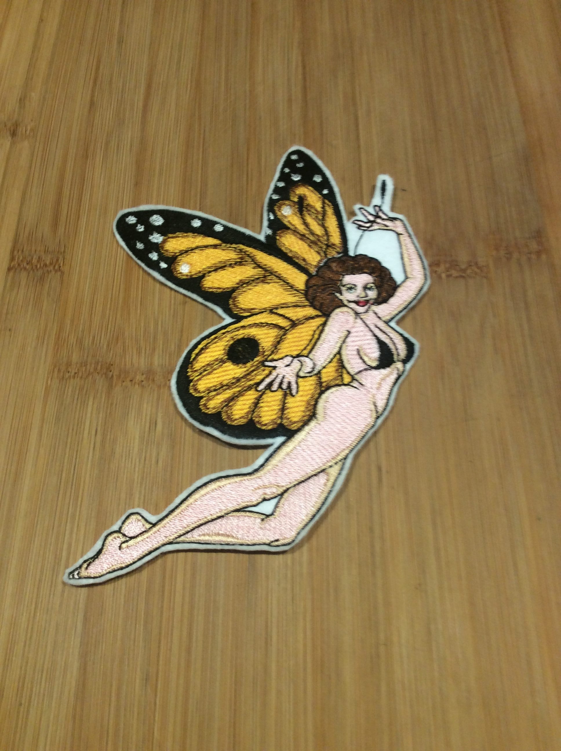 Embroidered Sexy Monarch Butterfly Fairy Sew/Iron-On Patch by Twistedstitcher 2018 Located in Abbotsford BC Canada - Thumbnail 4