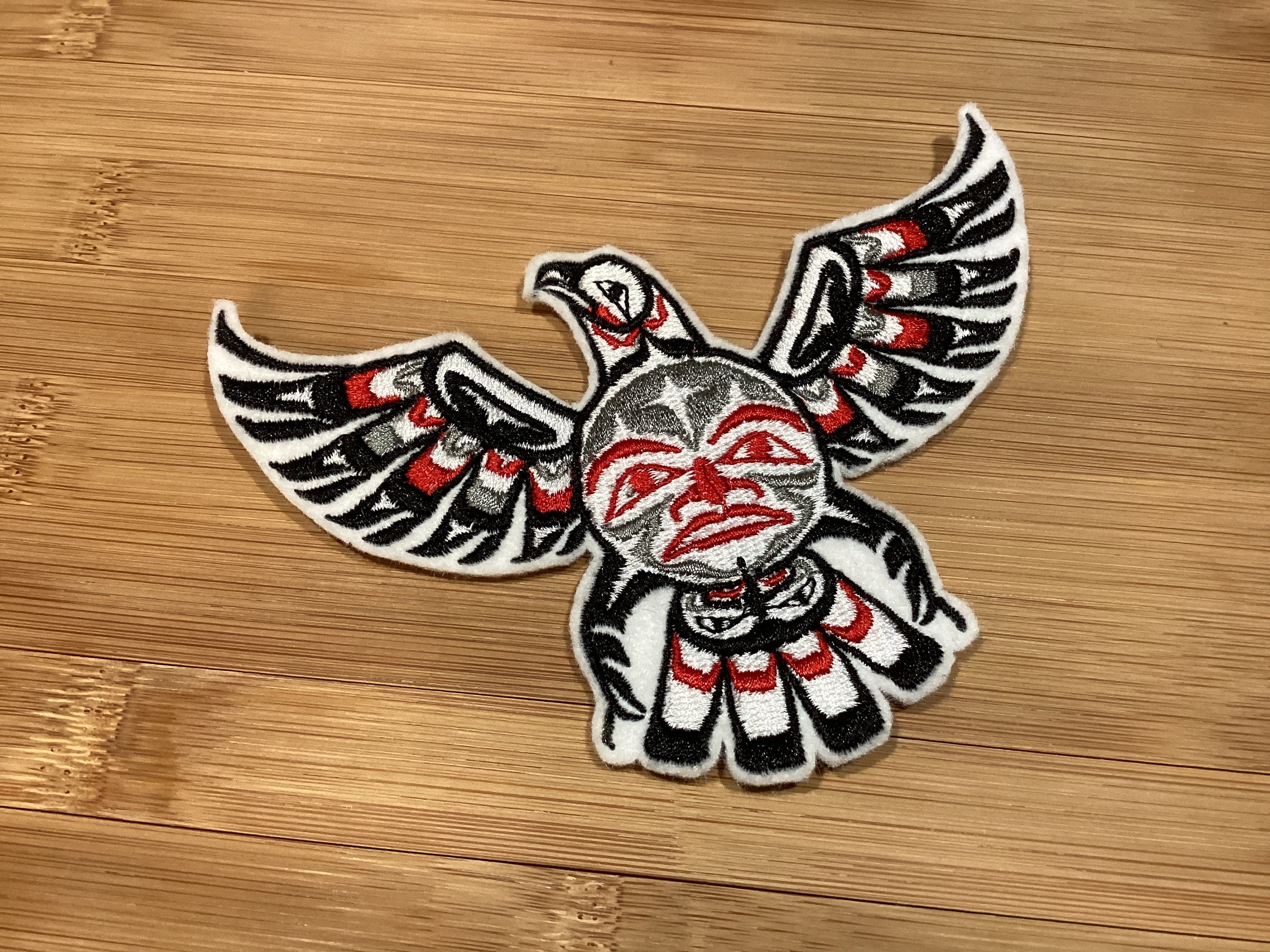 Embroidered Native Tribal Full Wing Eagle with Moon Face Patch by TwistedstitcherEmbroidery  - Thumbnail 7