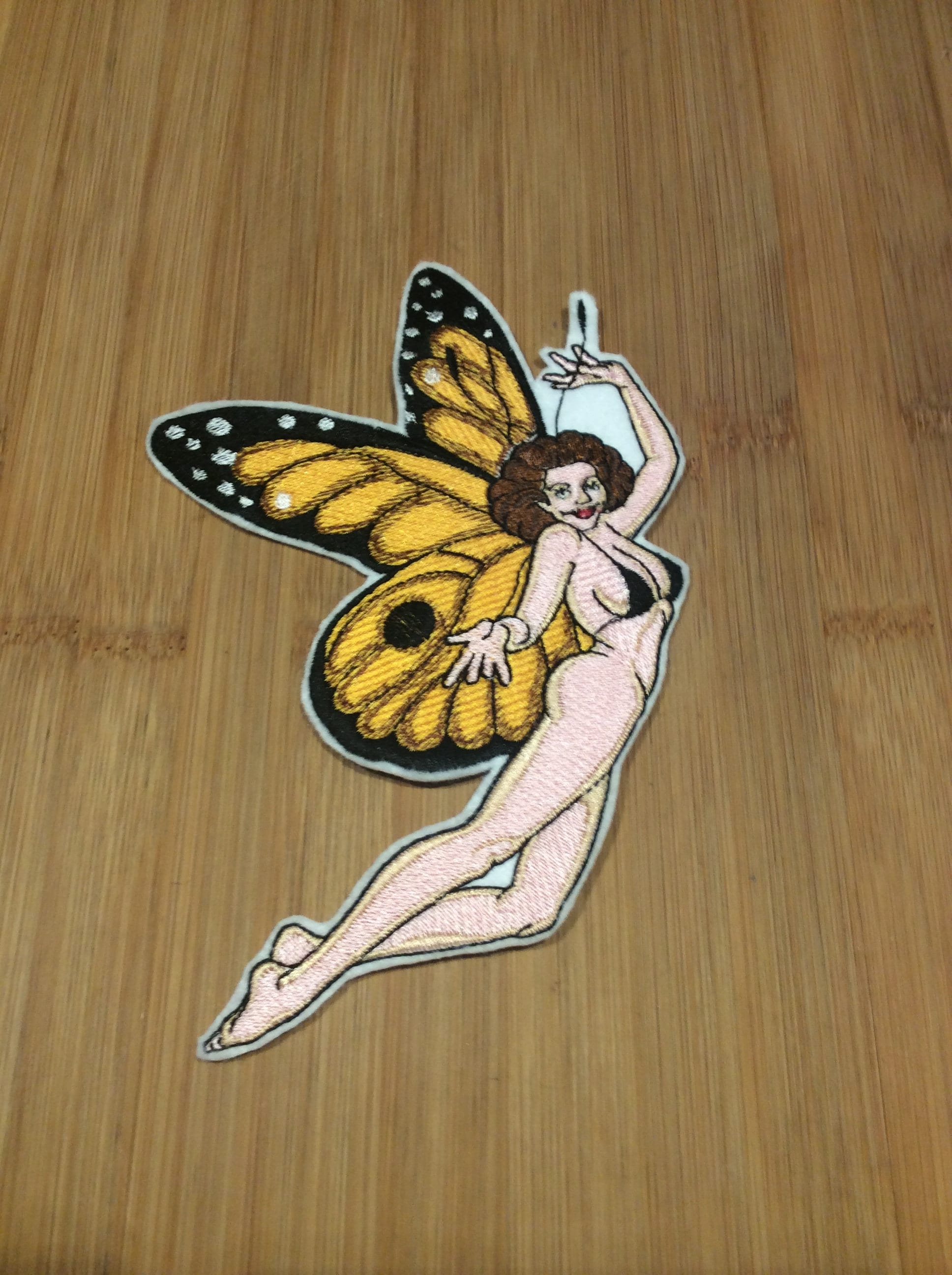 Embroidered Sexy Monarch Butterfly Fairy Sew/Iron-On Patch by Twistedstitcher 2018 Located in Abbotsford BC Canada - Thumbnail 5