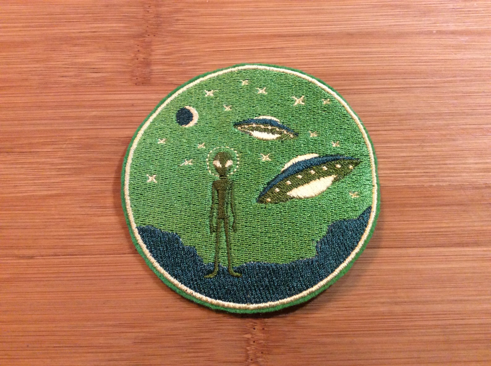 Embroidered Alien in Space Sew/iron-on Patch 3 Sizes Available by ...