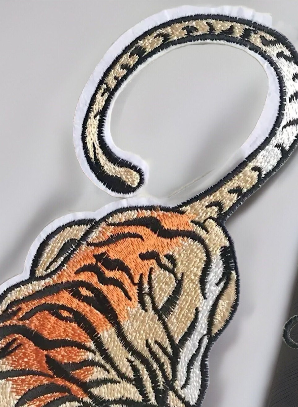 Beautiful Pair of Tigers Iron-On Embroidered Patch Large 10.5” x5.50” inches Roaring Tigers by Twistedstitcher2018 Abbotsford Bc Canada - Thumbnail 6