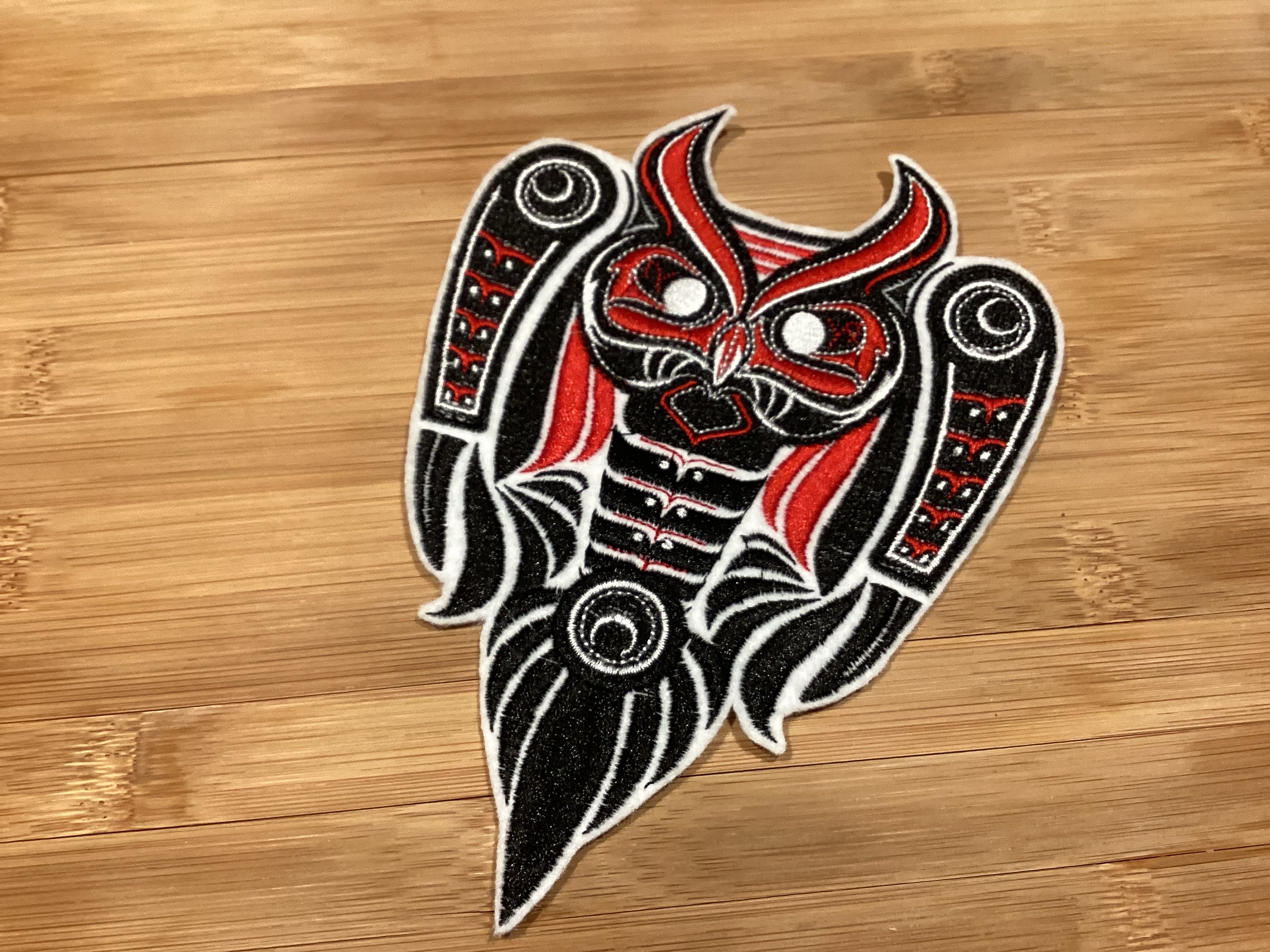 Embroidered Fierce Tribal Native Owl Patch Sew/Iron-On  5.16” x 7.06” inch - Thumbnail 5