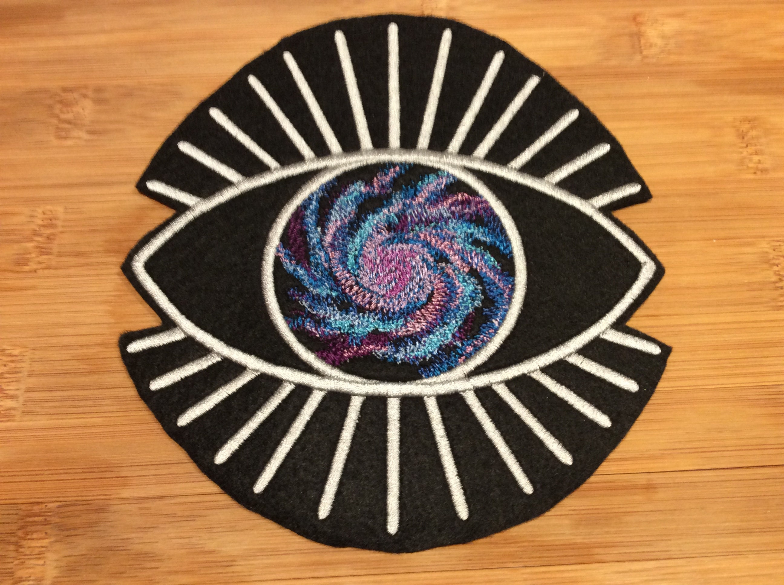 Embroidered Eye of the Galaxy Universe Sew/Iron-On Patch 3 Sizes Available by Twistedstitcher2018 Located in Abbotsford BC Canada - Thumbnail 7
