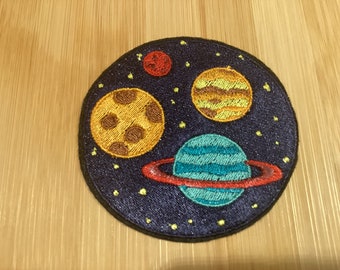 Embroidered  Planets of Space Sew/Iron-On Patch by Twistedstitcher 2018 Located in Abbotsford BC Canada