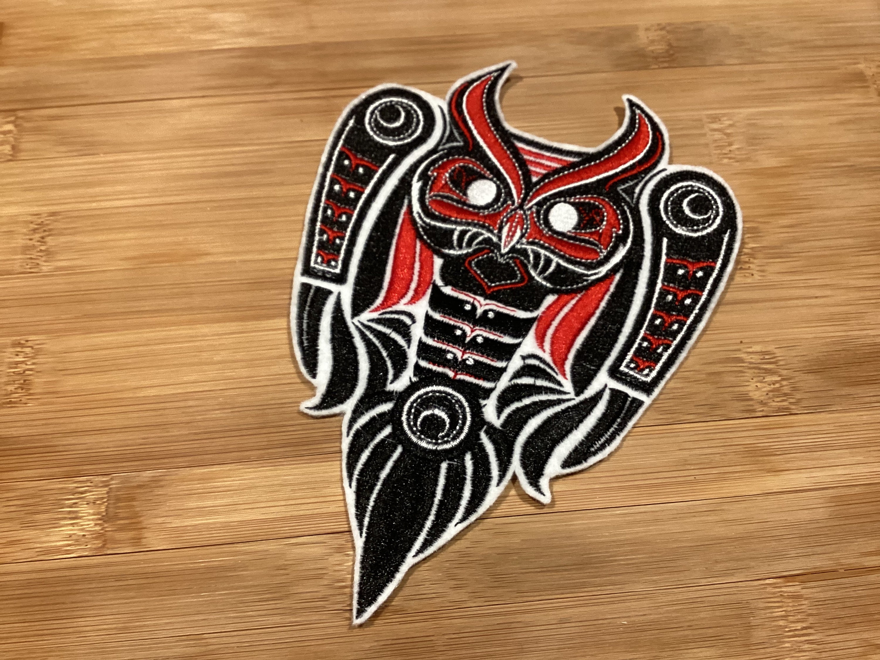 Embroidered Fierce Tribal Native Owl Patch Sew/Iron-On  5.16” x 7.06” inch - Thumbnail 6