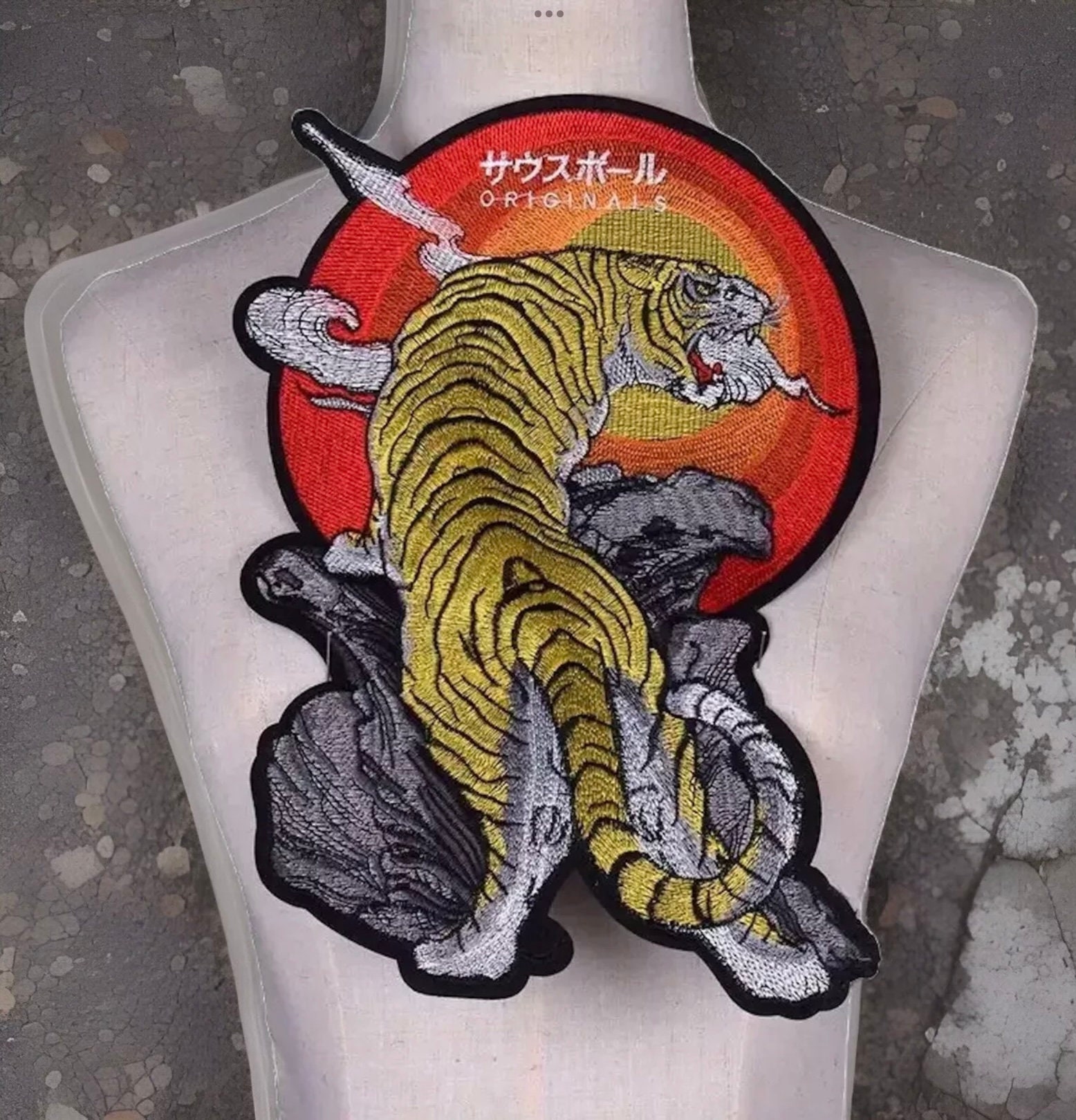 Beautiful Japanese Tiger Iron-On Embroidered Patch Large 12” x8.50” inchesJacket Back Roaring Tiger Twistedstitcher2018 Abbotsford Bc Canada