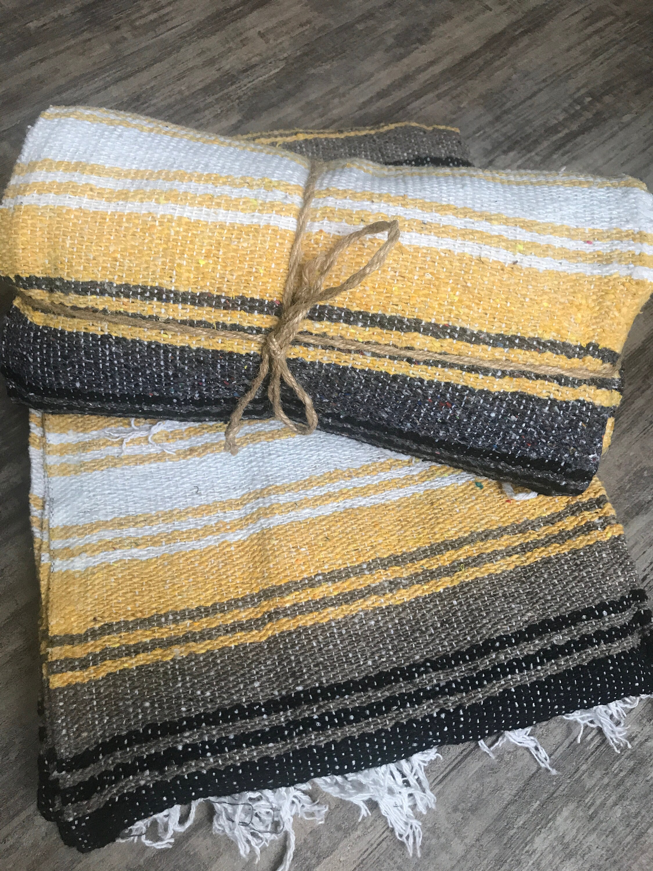 Yellow mexican blanket sale