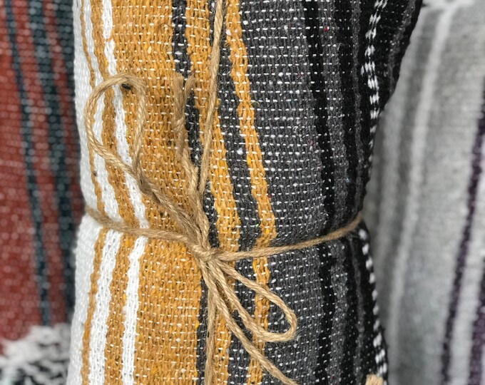Mustard Mexican Blanket /mexican Falsa Blanket / Yoga Blanket / Beach Blanket / Picnic Blanket