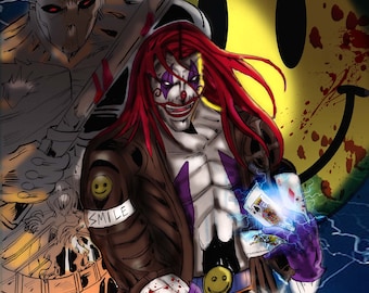 Clownman Issue 2  "Murderlane", comic book , joker, graphicnovel, graphic novel, manga, collectible, marvel comics, dc comics, batman,