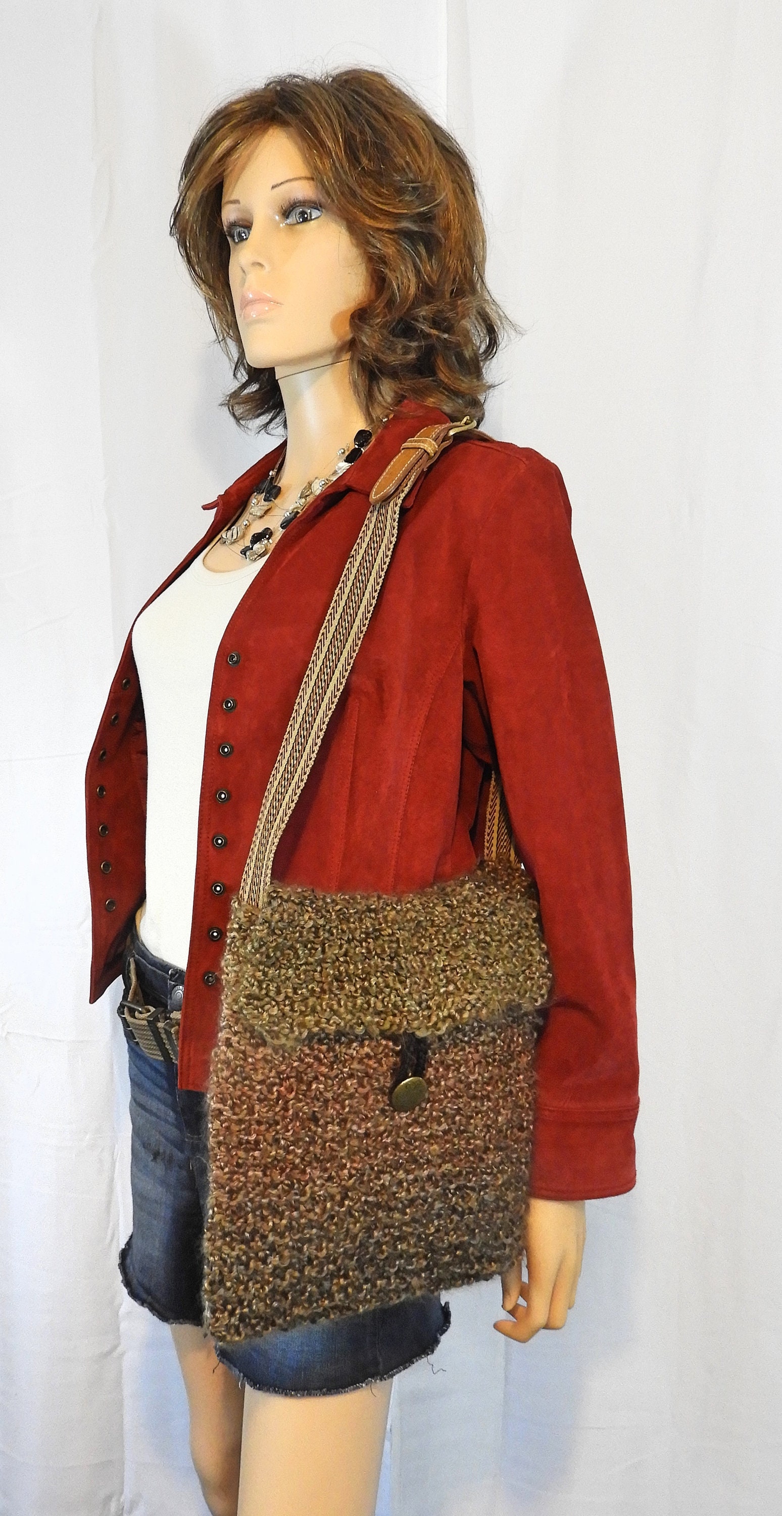 Sweater Shoulder Bag Handmade Handbag Etsy España