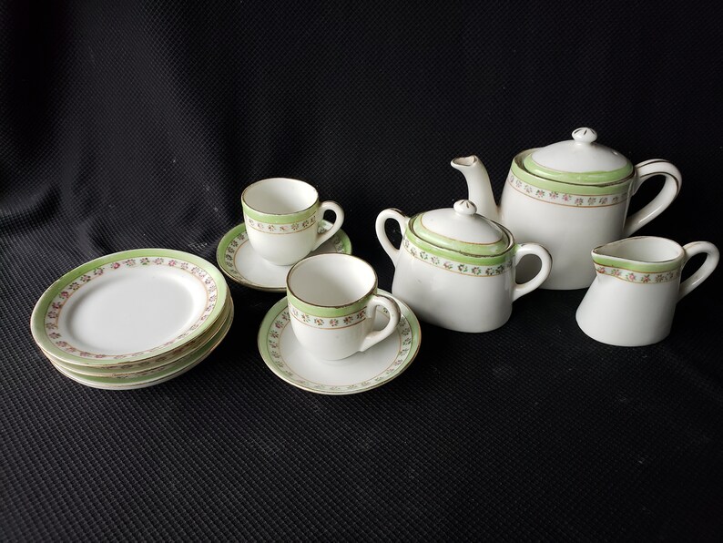 NIPPON Vintage Children's Japanese Tea Set. Made in 1920. Etsy