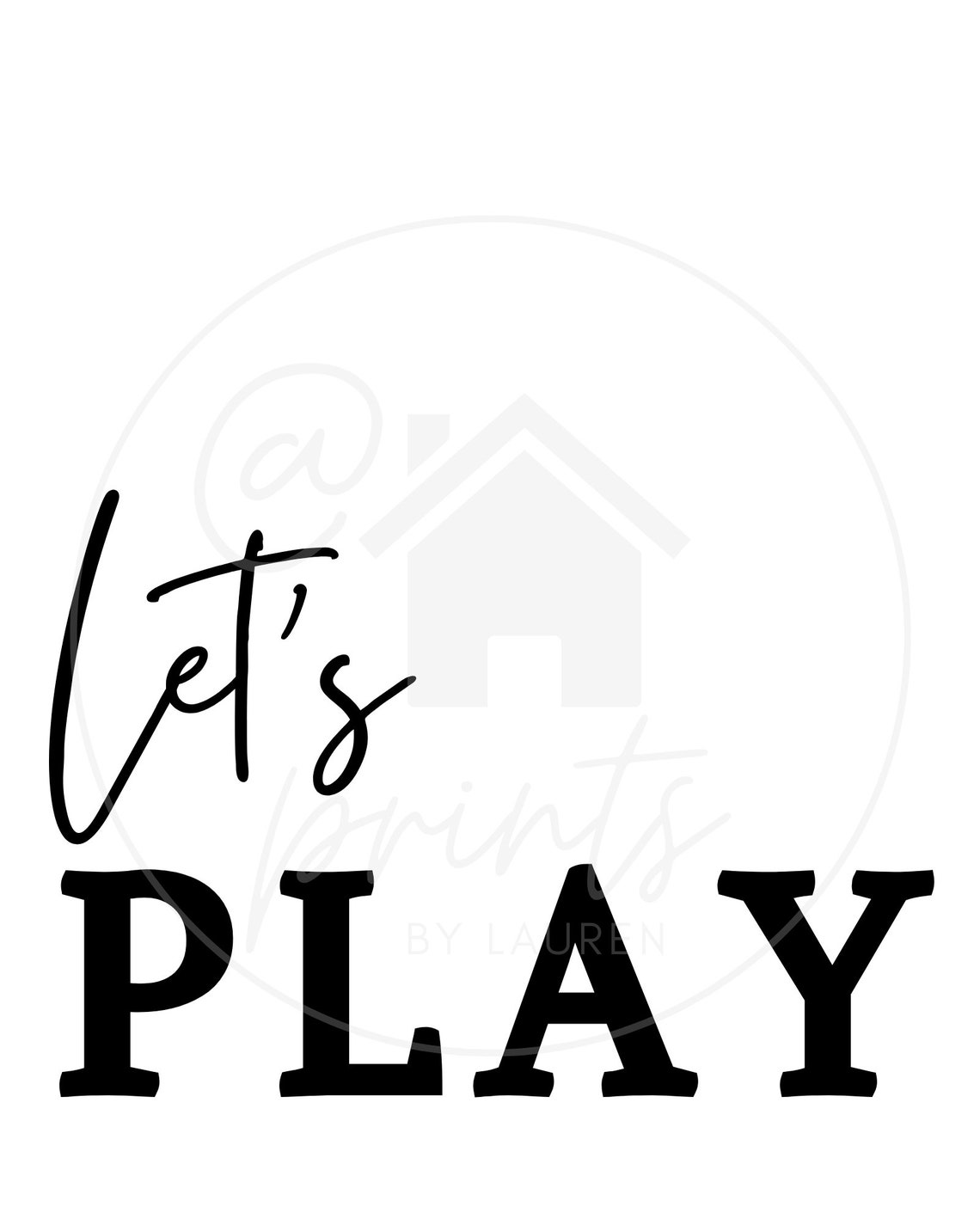 Let's Play, Let's Read Minimalist Wall Art, Playroom Wall Art, Alphabet