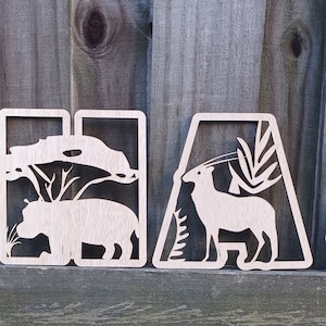 Safari Theme Jungle Animals Alphabet letters