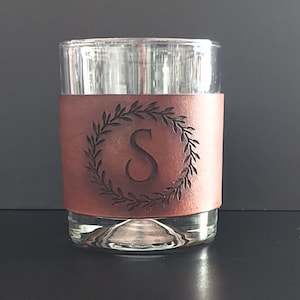 Leather glass sleeve