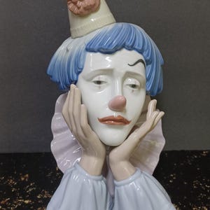 Lladro sad clown, Jester
