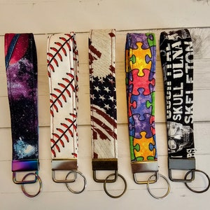 6&quot; Wristlet Keychain Key Fob - Themed
