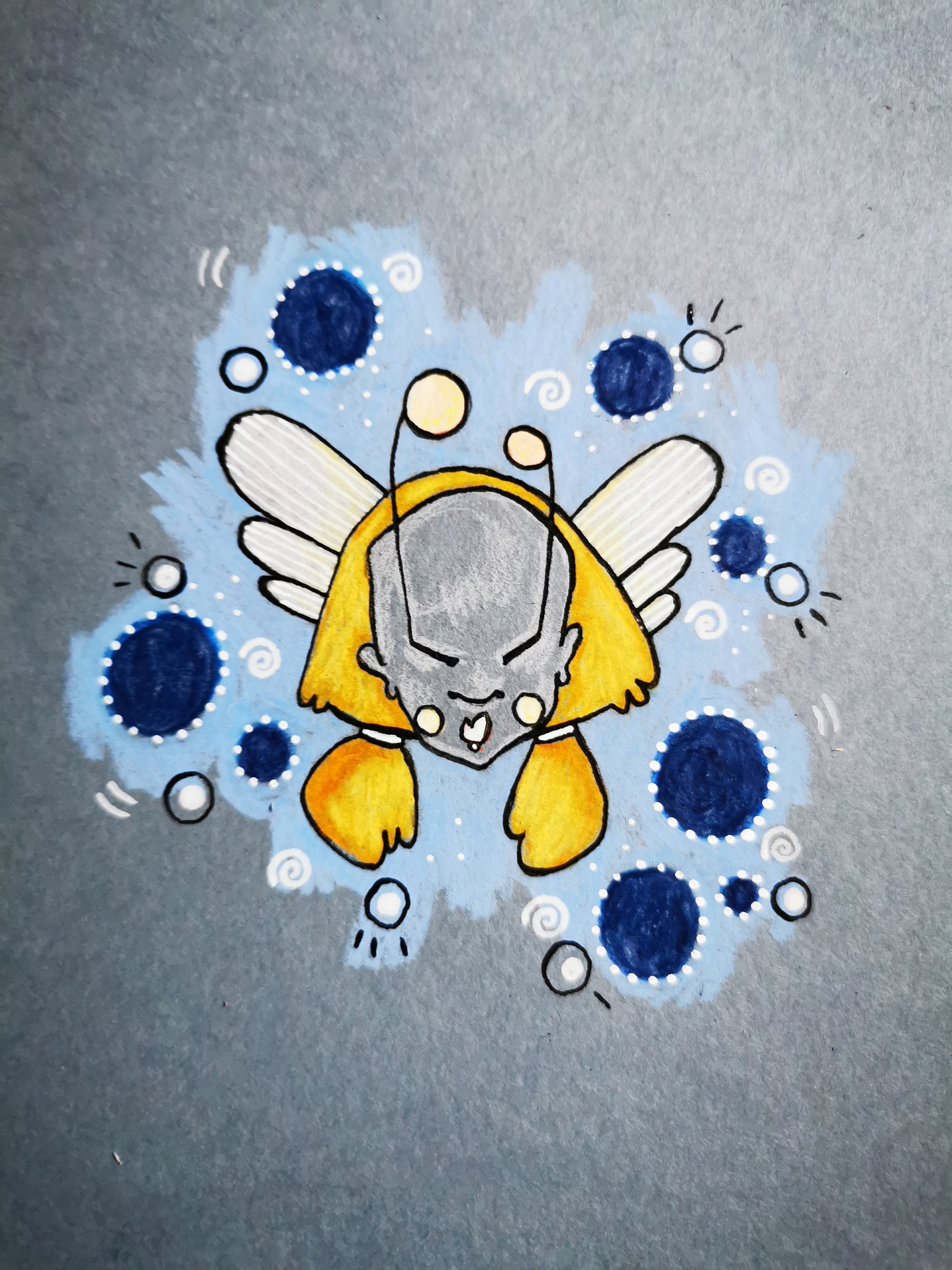 Illustration Encre et Crayons de Couleurs