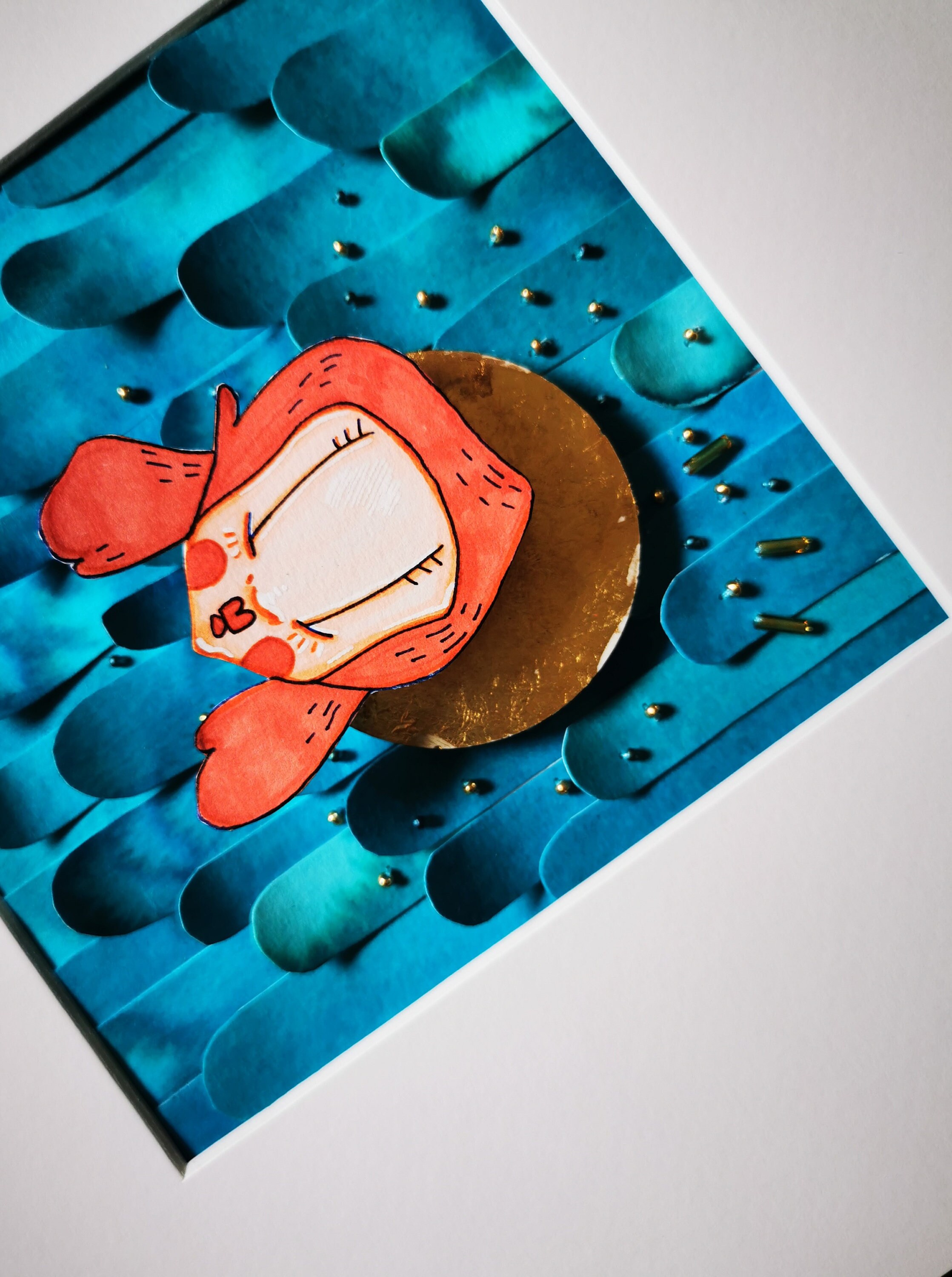 Cadre Illustré - Ecailles d'eau