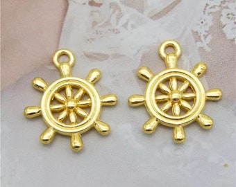 Sailing Rudder Charms 12mm Snap Pendant Necklace Set Drifting Bottle Charms Sailing Rudder Charms 12mm Snap Pendant Necklace Set Drifting Bottle Charms