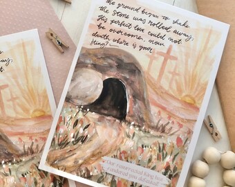 Resurrection Art Print / He is Risen / Easter artwork