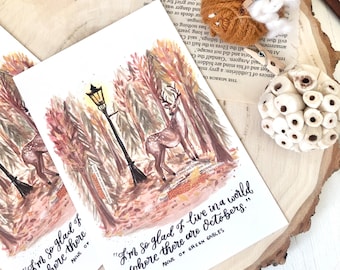 Autumn Art Print Postcard / Anne of Green Gables Fall Quote