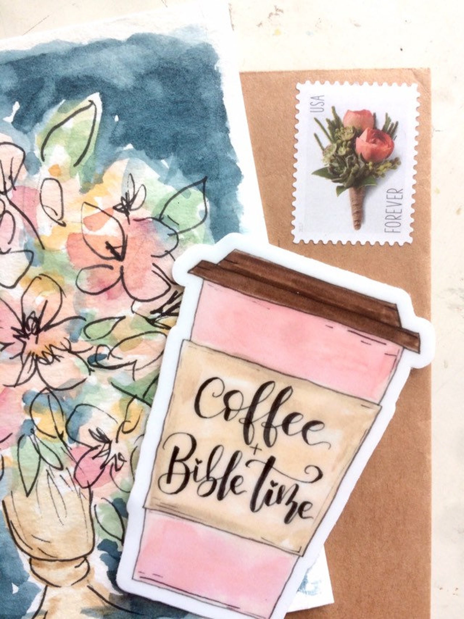 Coffee and Bible Time Vinyl Sticker/christian Sticker/fall Etsy